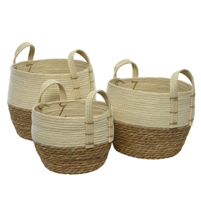 SET 3 CESTI BICOLORE H27 D33